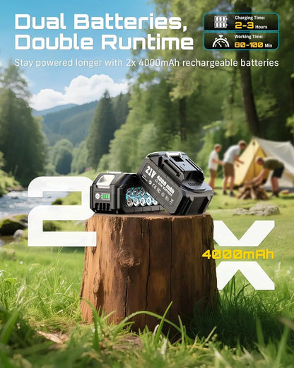 KELVICK PR1 - 2-in-1 Cordless Pole Chainsaw Pro + Free Battery & Charger